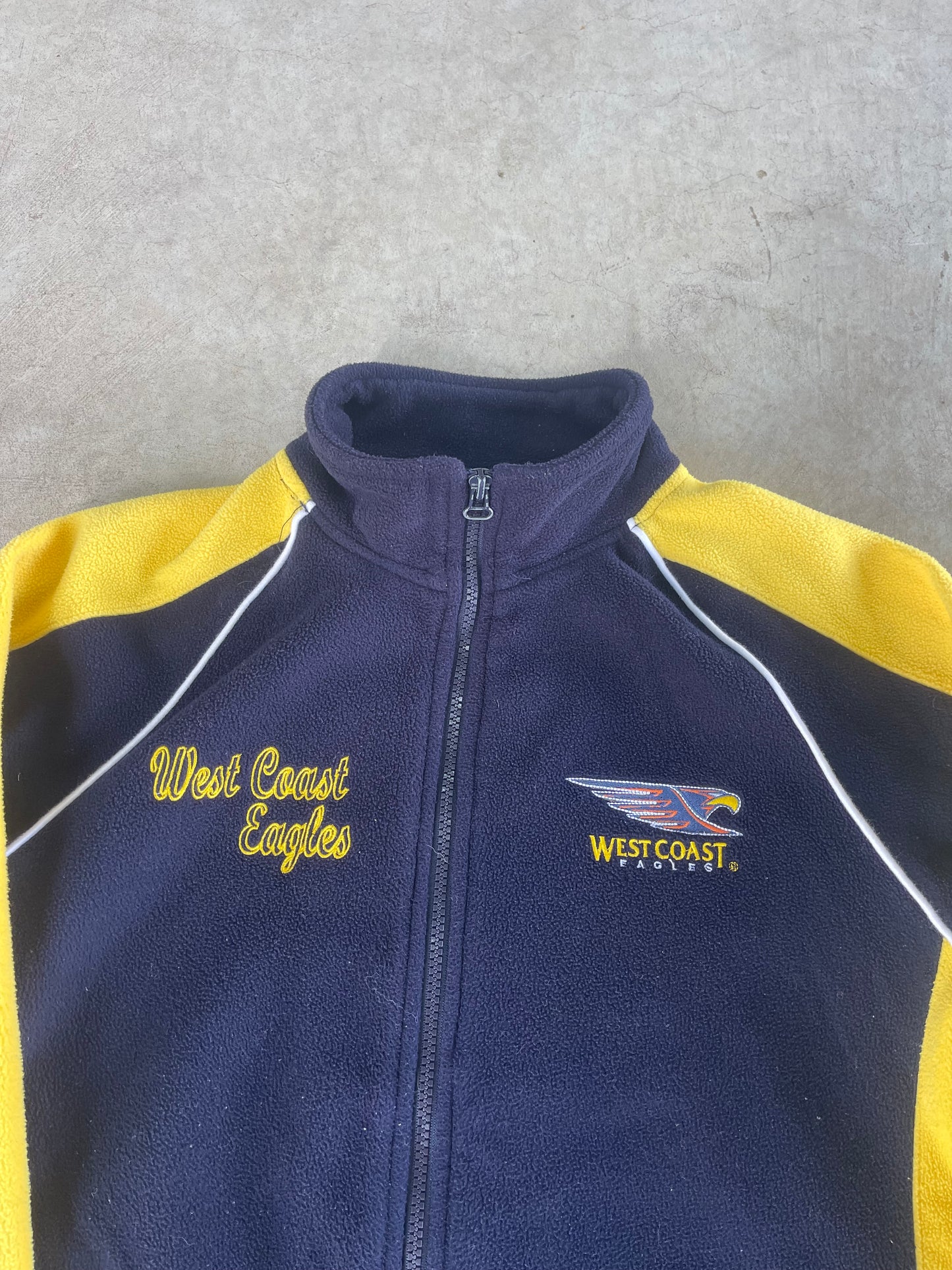 Y2K West Coast Eagles AFL Full Zip Fleece Jumper (S)