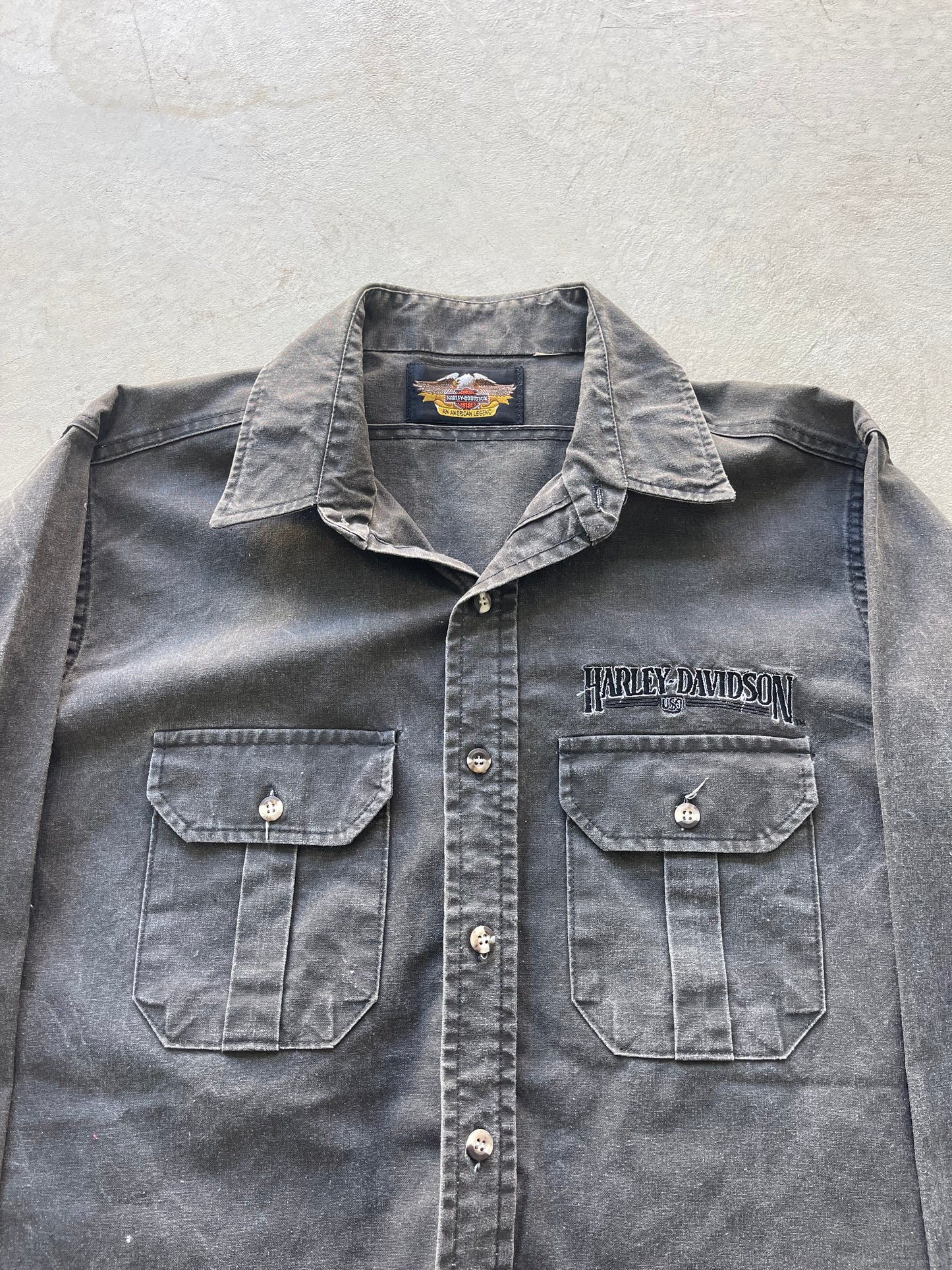 Harley Davidson Denim Button Up (XL)