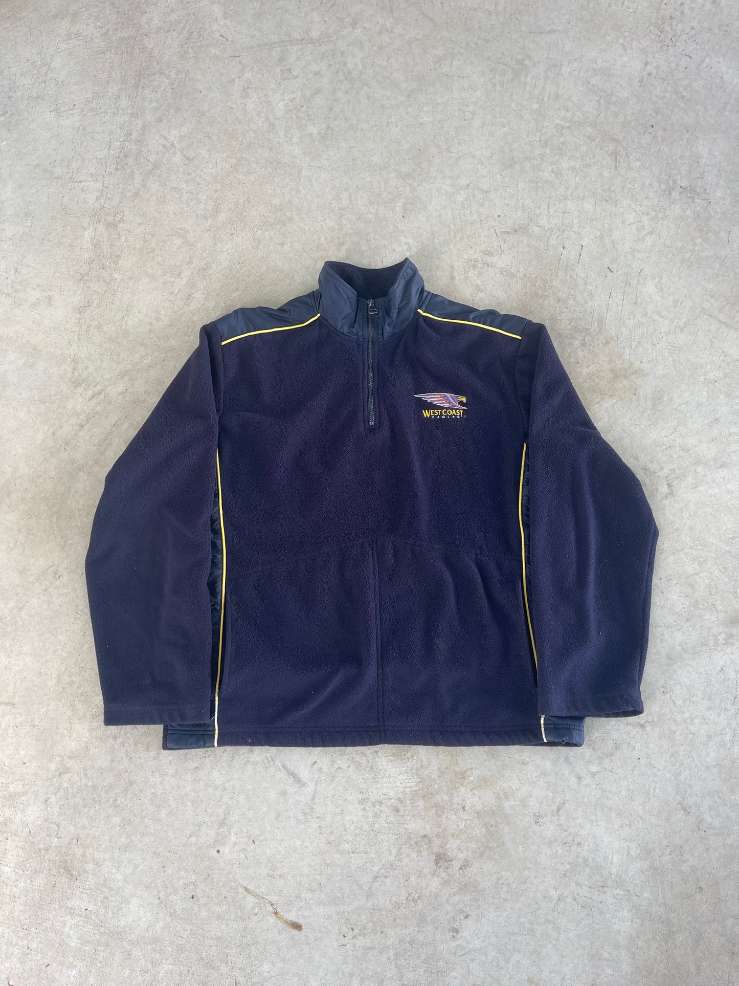 Y2K West Coast Eagles AFL Qtr Zip Fleece Jumper (L)
