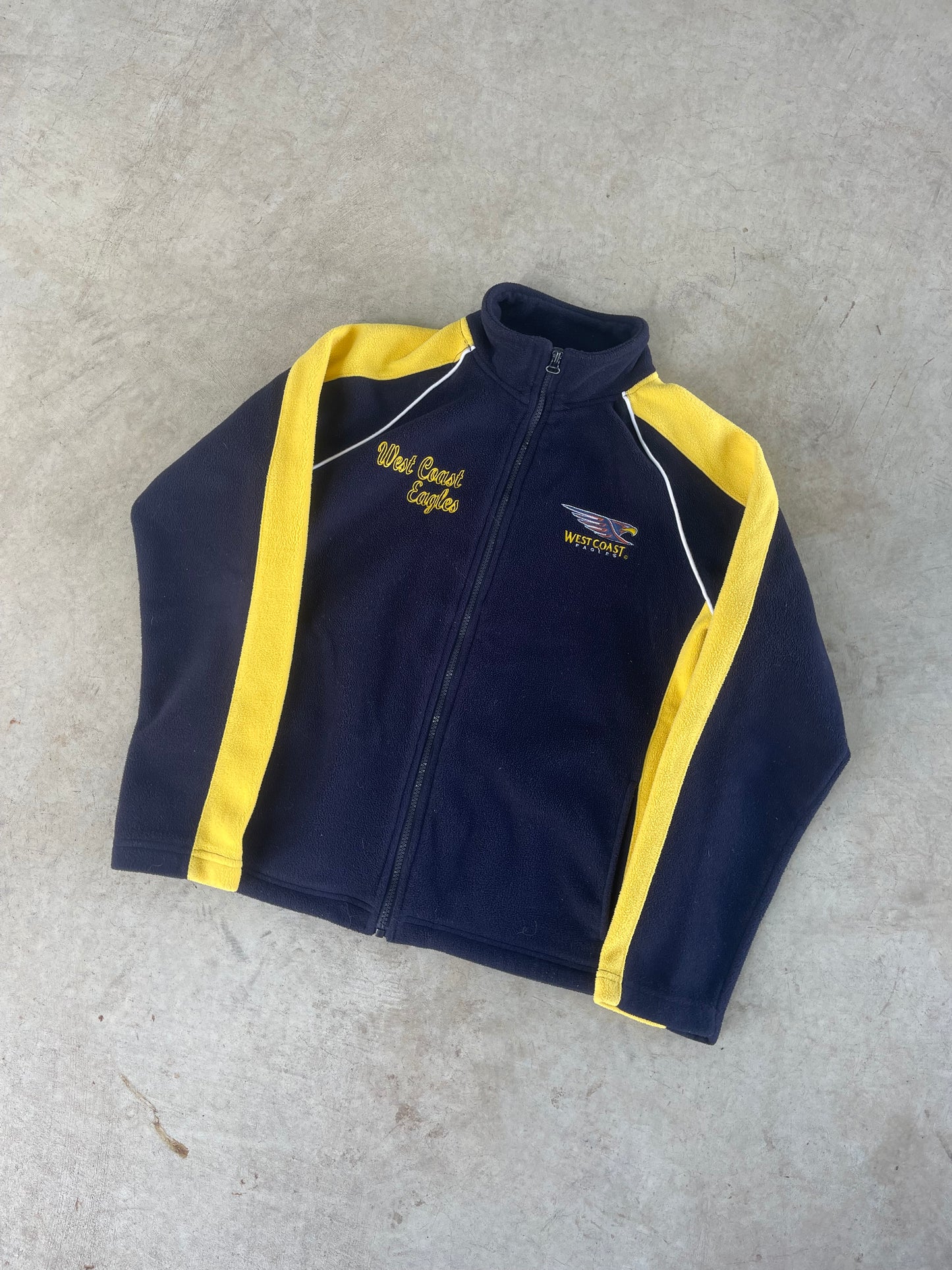 Y2K West Coast Eagles AFL Full Zip Fleece Jumper (S)