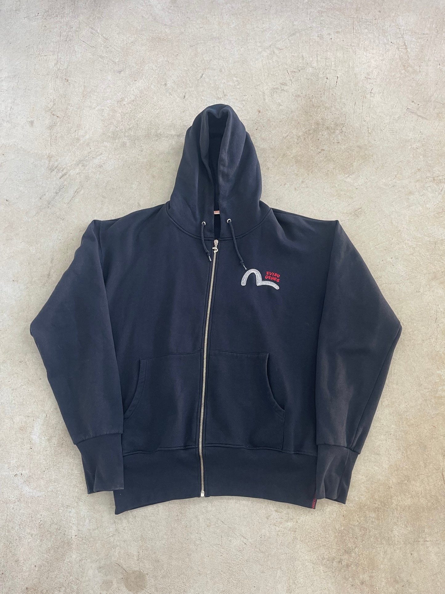 Evisu Jeans Heavyweight Full Zip Hoodie (XL)