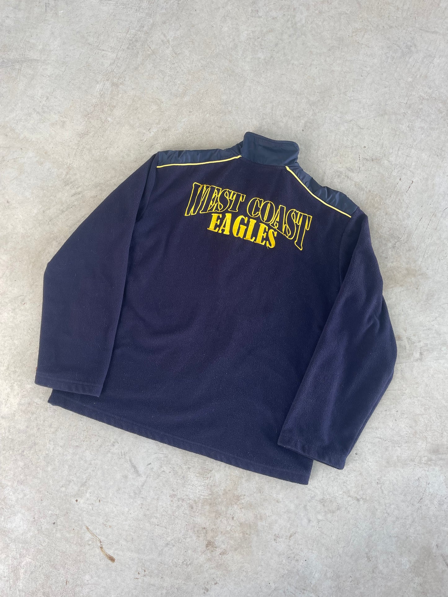 Y2K West Coast Eagles AFL Qtr Zip Fleece Jumper (L)