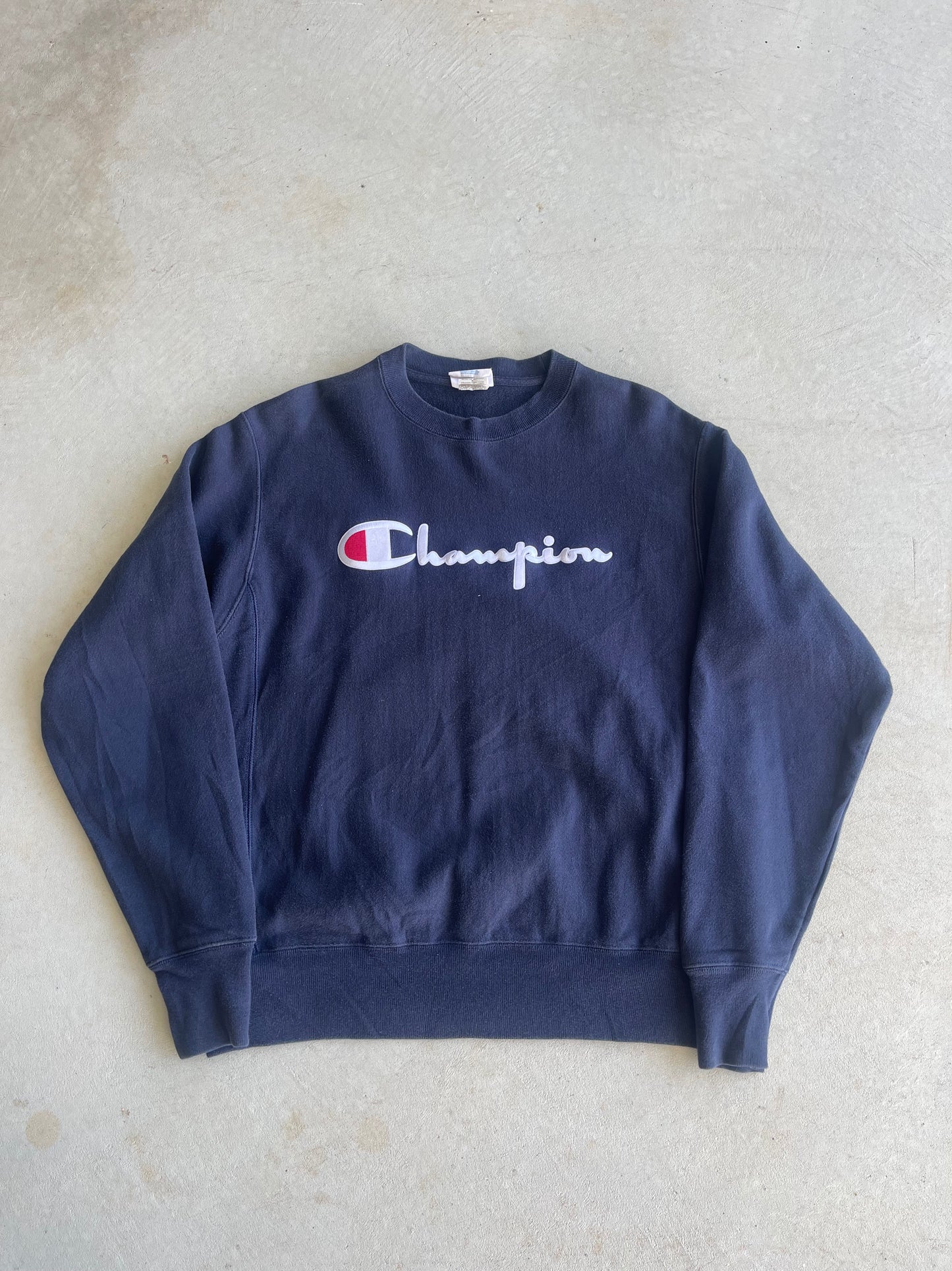 Vintage Embroidered Champion Spellout Crewneck (M)