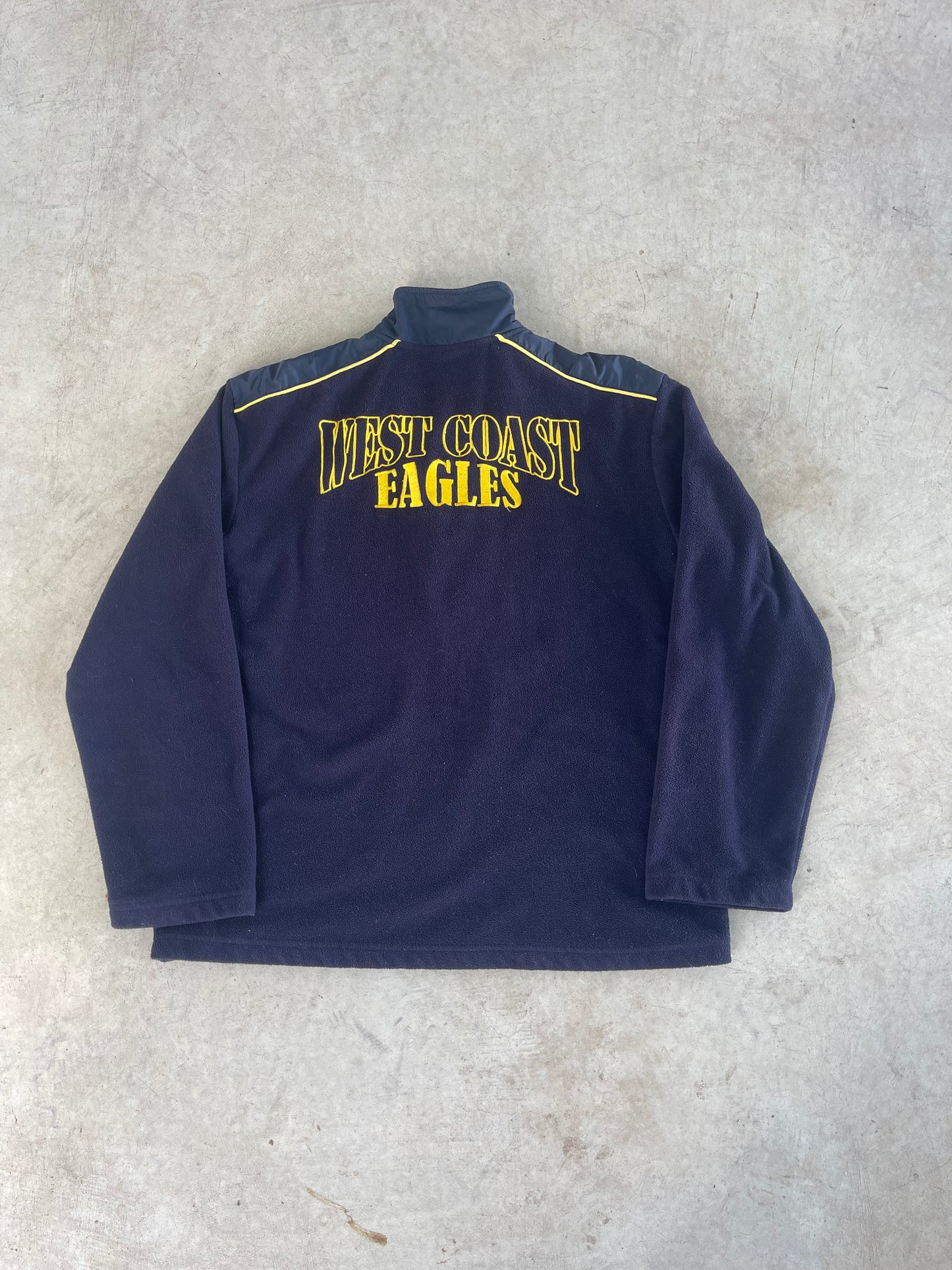 Y2K West Coast Eagles AFL Qtr Zip Fleece Jumper (L)