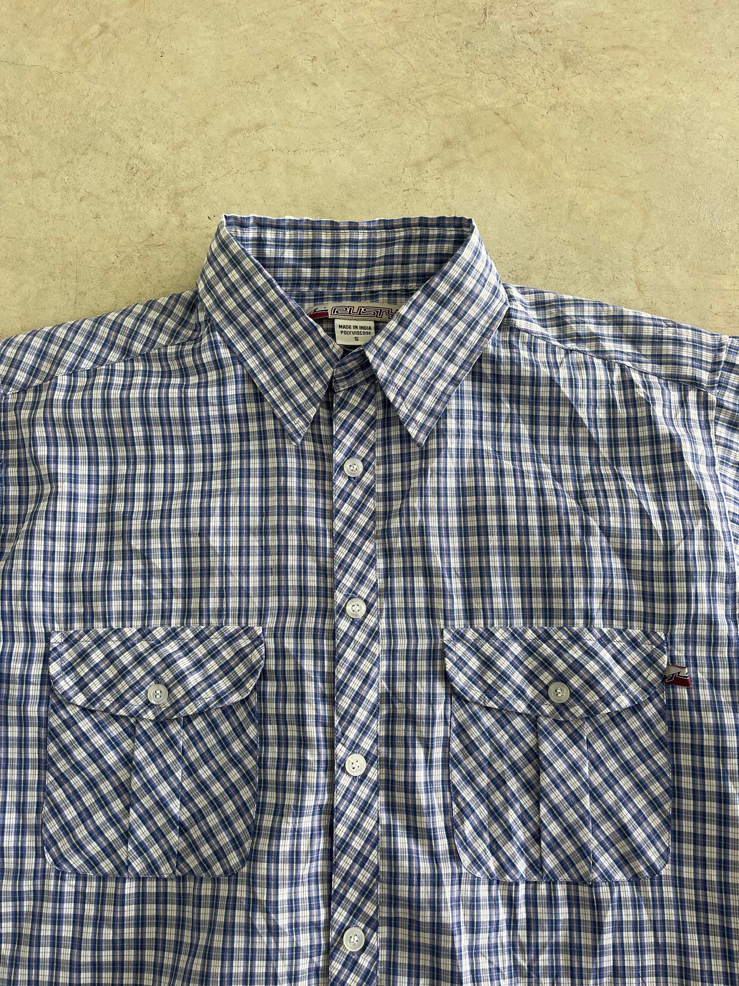 Vintage Rusty Short Sleeve Button Up Shirt (S)