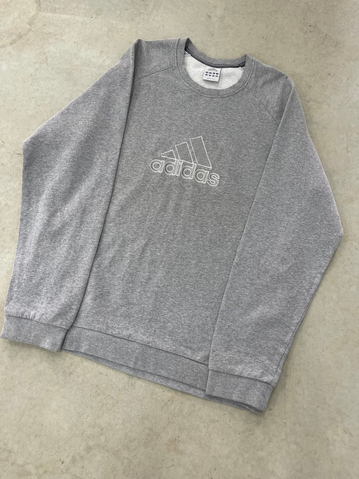Vintage Adidas Embroidered Spellout Crewneck (XL)