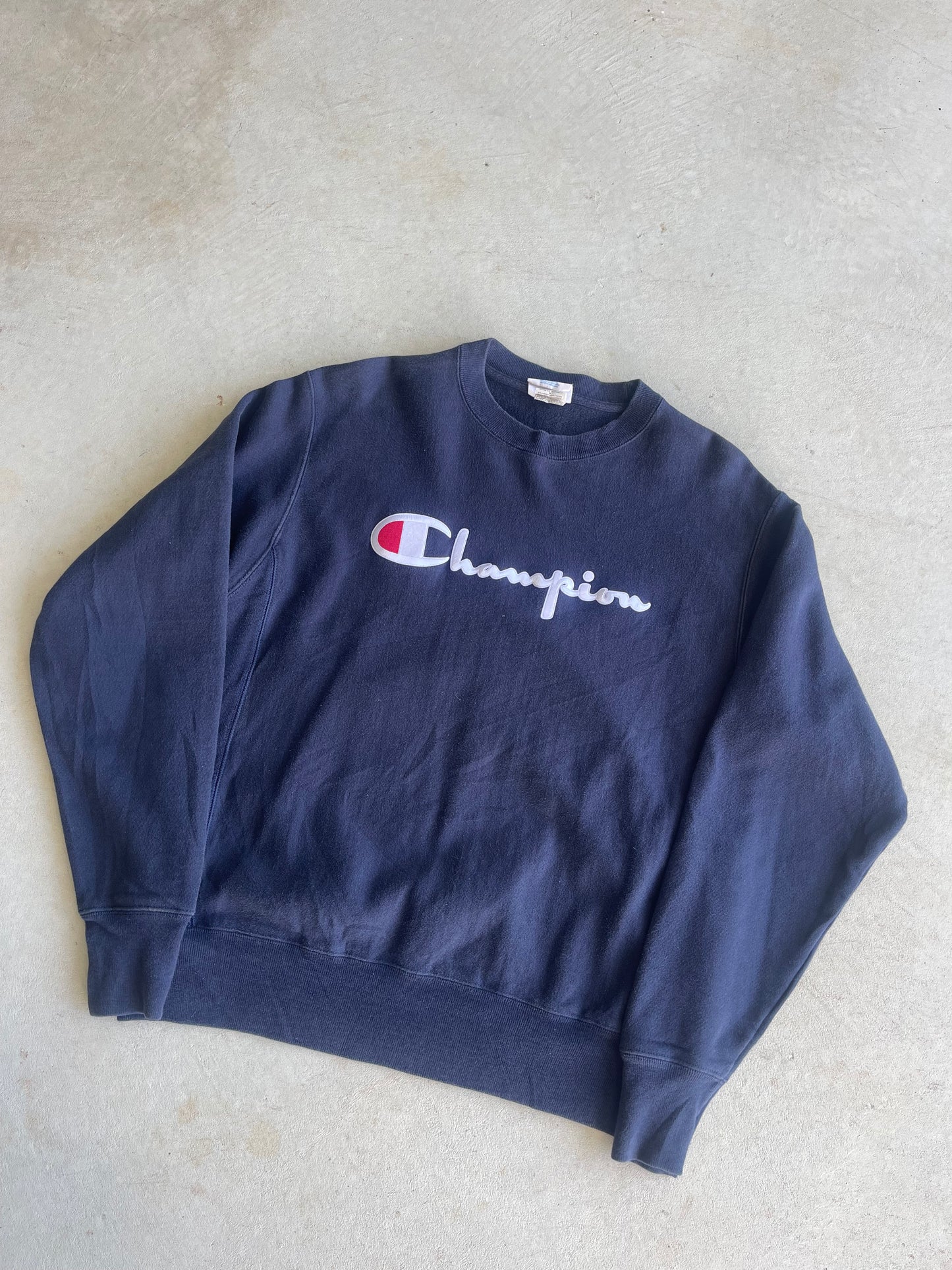 Vintage Embroidered Champion Spellout Crewneck (M)