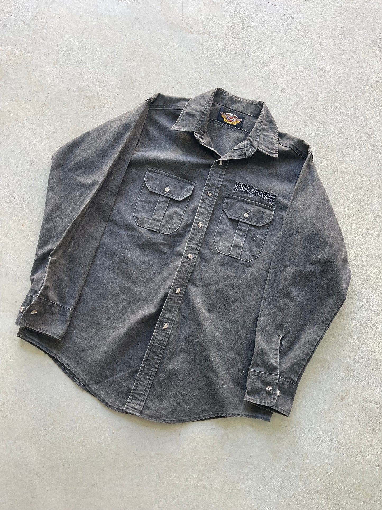 Harley Davidson Denim Button Up (XL)