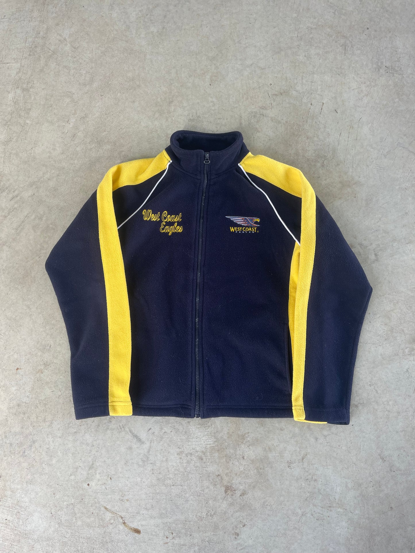 Y2K West Coast Eagles AFL Full Zip Fleece Jumper (S)