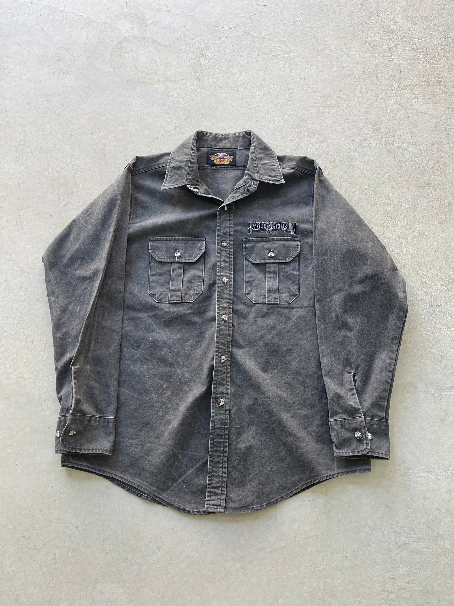 Harley Davidson Denim Button Up (XL)