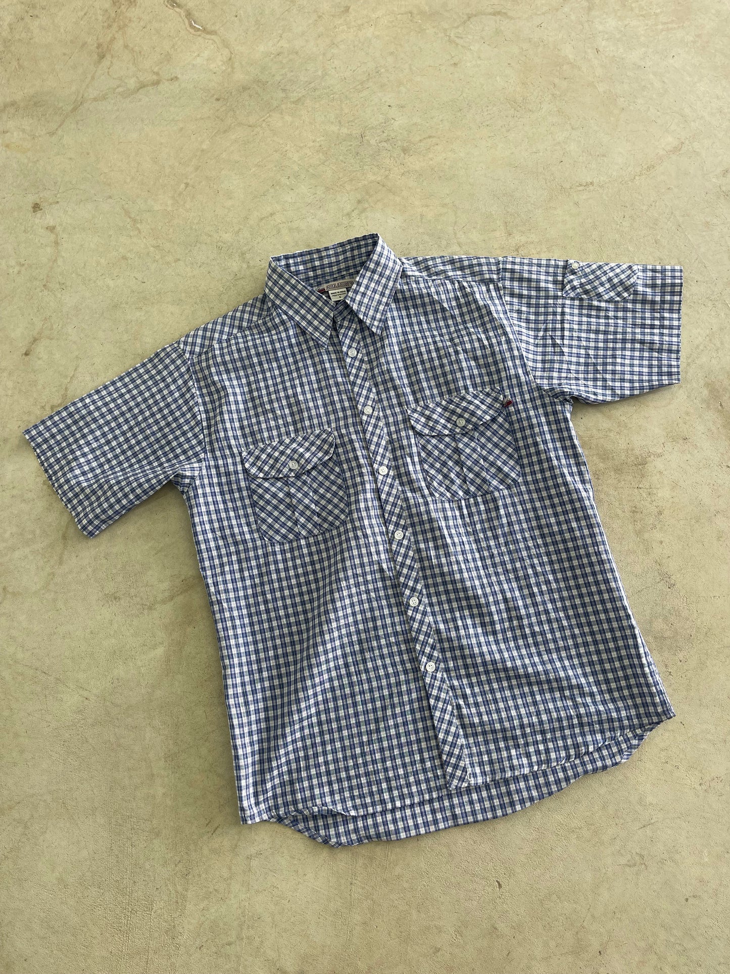 Vintage Rusty Short Sleeve Button Up Shirt (S)