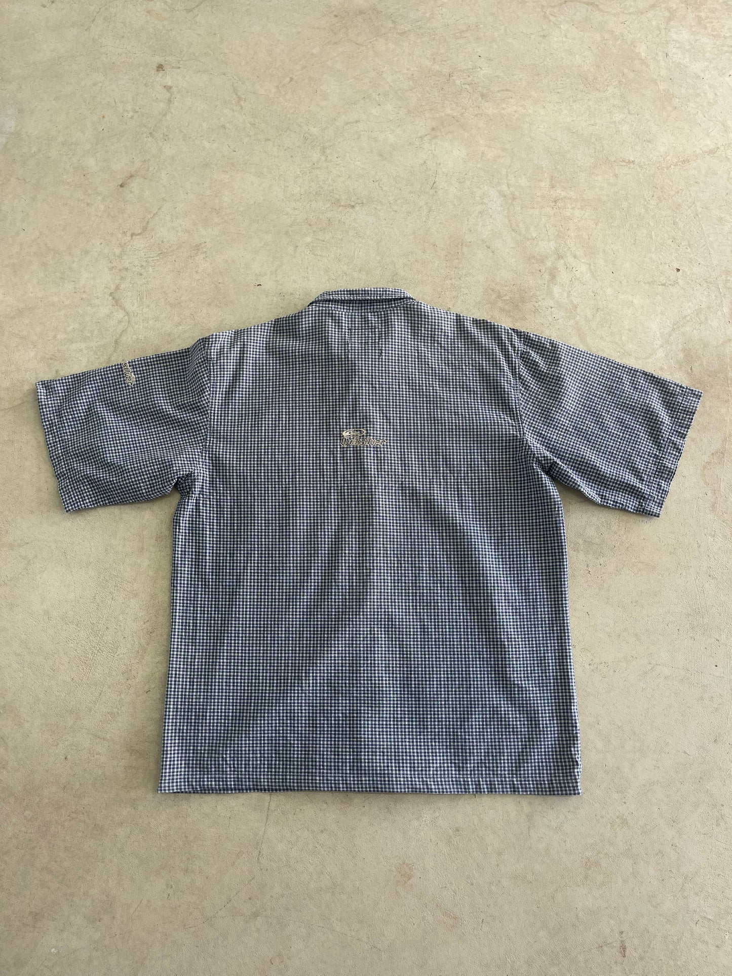 Vintage Quiksilver Embroidered Short Sleeve Button Up Shirt (M-L)