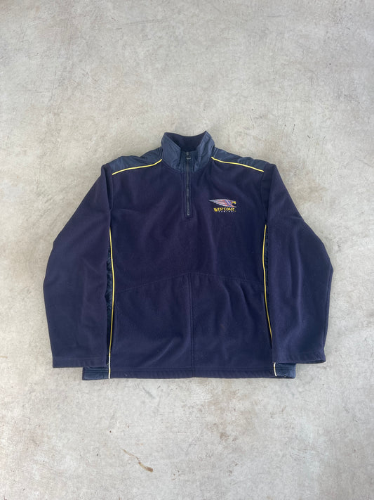 Y2K West Coast Eagles AFL Qtr Zip Fleece Jumper (L)