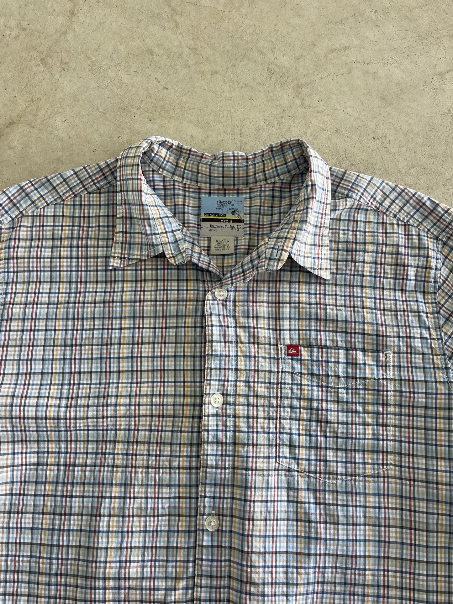 Vintage Quiksilver Short Sleeve Button Up Shirt (XL)