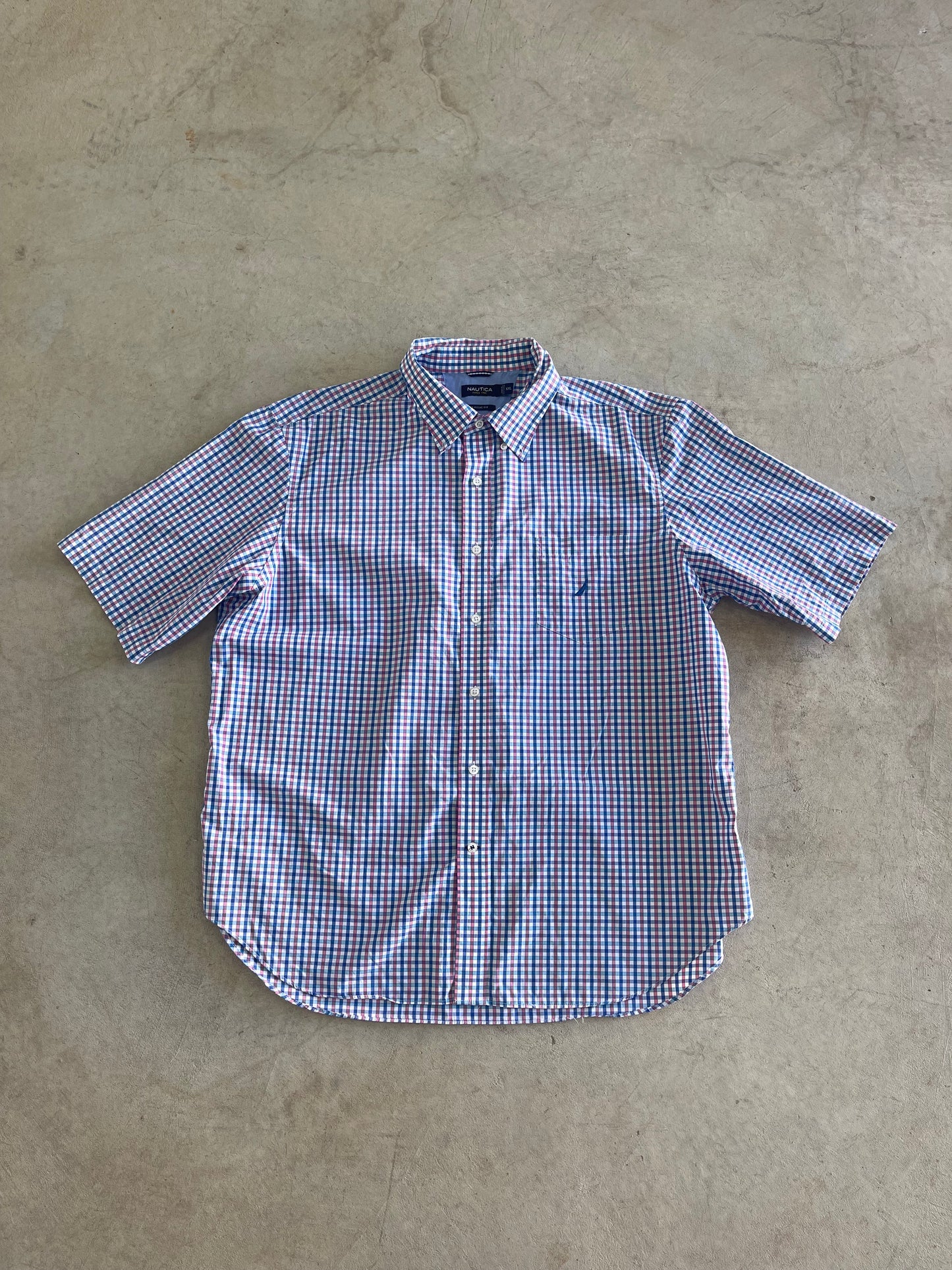 Nautica Short Sleeve Button Up Shirt (XXL)
