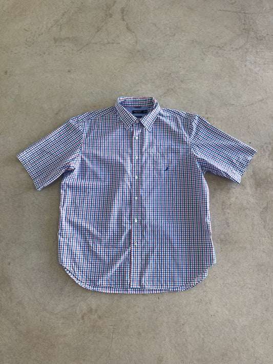 Nautica Short Sleeve Button Up Shirt (XXL)