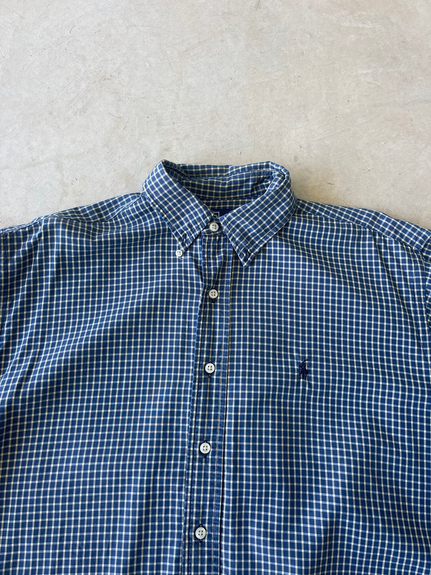 Vintage Polo Ralph Lauren Short Sleeve Button Up Shirt (XL)