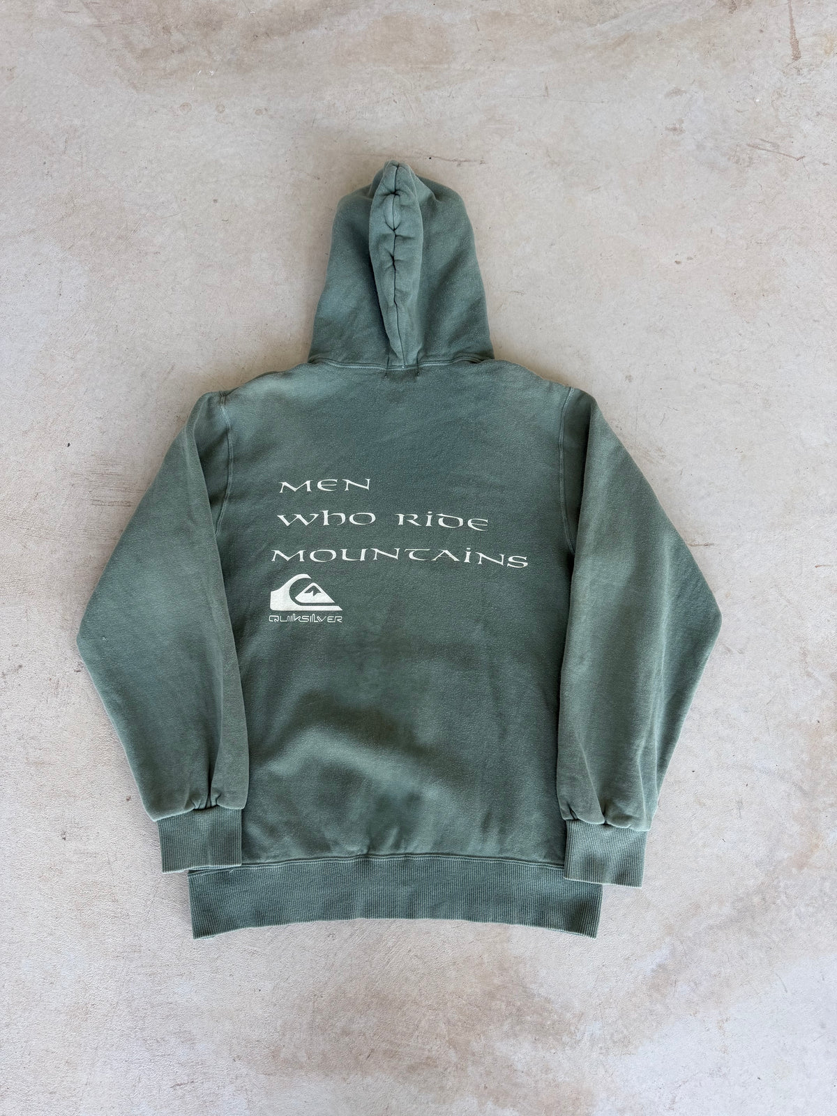 Vintage Quiksilver “Men Who Ride Mountains” Hoodie (M)