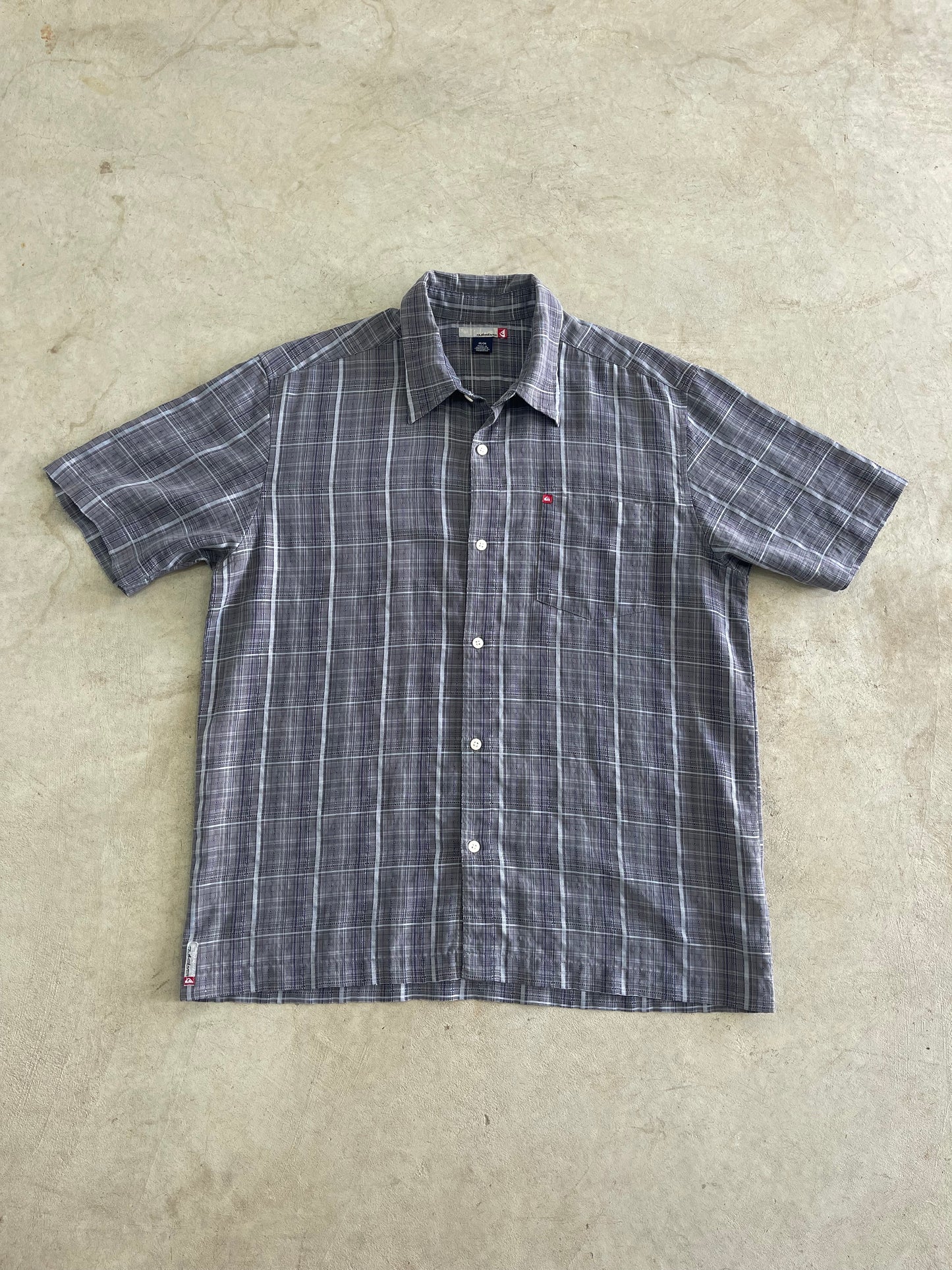 Vintage Quiksilver Short Sleeve Button Up Shirt (L)